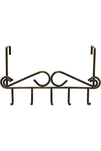 cc bin shihon Over-the-Door Hook from AUX | Movable Clothes and Coat Holder with 5 Hooks | Heavy-Duty Aluminum Org