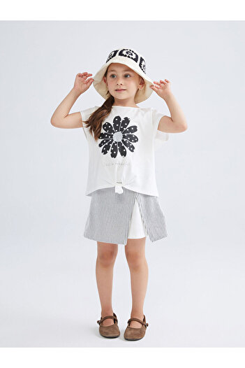 LC Waikiki Quality Parts from Celebi Store |   Floral Girl's Blouse and Shorts Skirt 2-Piece