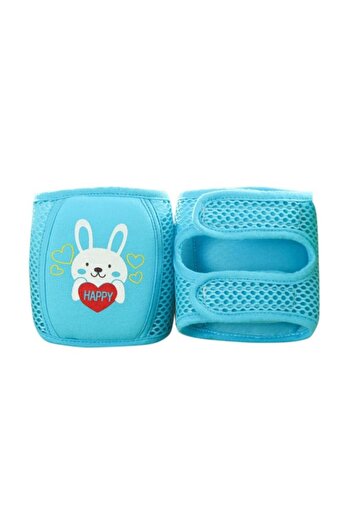 SSMEDIA Set of 2 anti-slip knee pads and baby protection - Blue