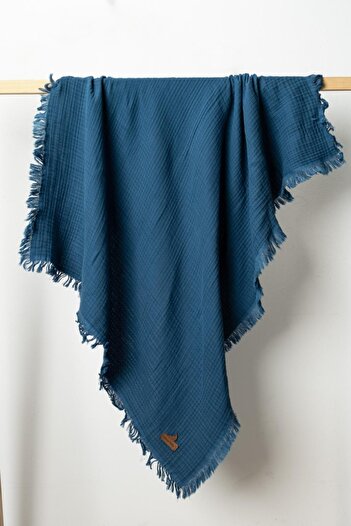 MODAT 4 Layer Muslin Tasseled Baby & Kids Blanket 100% Cotton Organic 90X115 cm