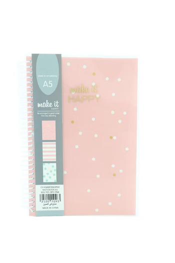 Roco Notebook – "Make it Happy" Polka Dots, A5, 80 Sheets