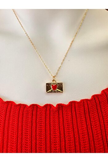 Uno Di Famiglia Letter Figure Necklace, Enamel Necklace, Heart Necklace