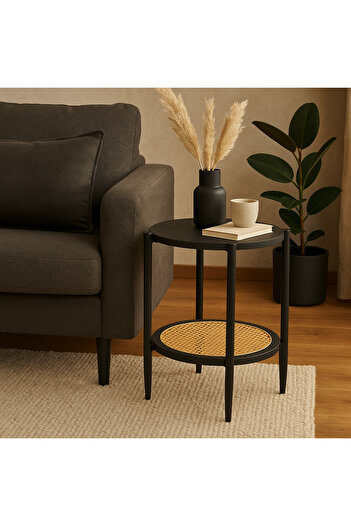 Vi Markets Rivana wood table - with rattan