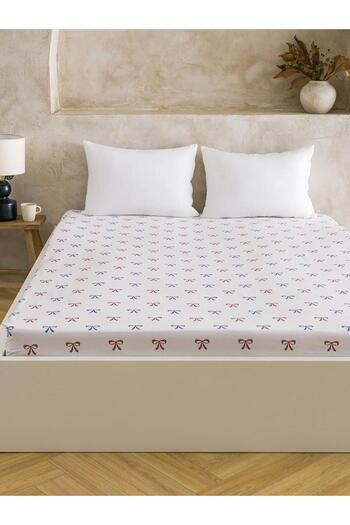 LC Waikiki Lcw Bow Printed Double Fitted Sheet (W5)