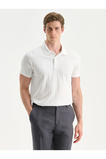 LC Waikiki Southblueecru Polo Neck Men's T-Shirt