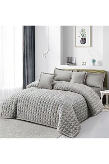 SNOOZYL Double bed sheet made of soft velvet with a plain design to provide warmth and softness, size 230*250 cm