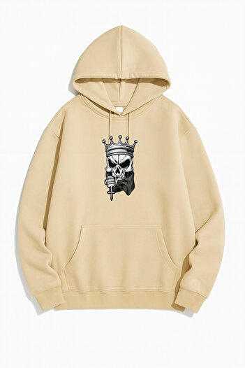 CLASSY.MODA "Trend Oversize Hooded Sweatshirt - Άνετο ύφασμα 3 κλωστών, Unisex με πολύχρωμο στάμπα"