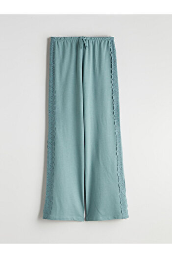 LC Waikiki Girls' Trousers with Elastic Waist and Scallop Detail