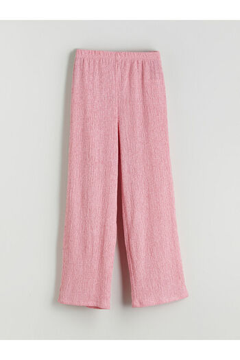 LC Waikiki Elastic Waist Textured Girl's Trousers