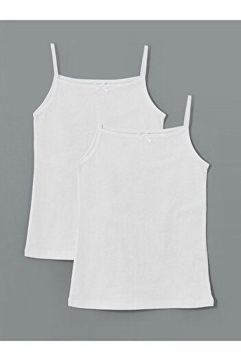 LC Waikiki Quality Parts from Çelebi Store |   Square Neck Girl's Undershirt 2-Pack
