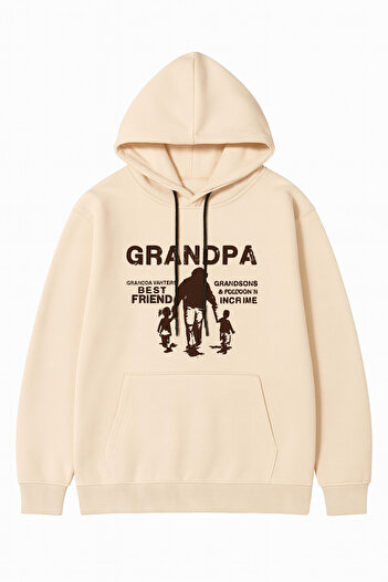 CLASSY.MODA "Trend Oversize Hooded Sweatshirt - Άνετο ύφασμα 3 κλωστών, Unisex με πολύχρωμο στάμπα"