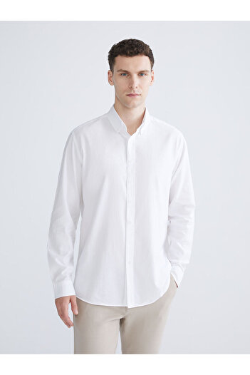 LC Waikiki Sparkling Selections from Shining Store |   Slim Fit Long Sleeve Oxford Men's Shirt