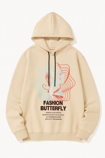 CLASSY.MODA "Trend Oversize Hooded Sweatshirt - Άνετο ύφασμα 3 κλωστών, Unisex με πολύχρωμο στάμπα"