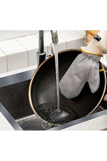 STOREMAX Polysight Anti-Scratch Steel Wire Dishwashing Gloves – Multi-Purpose Glove-Shaped Cleaning Wire, Car Wash
