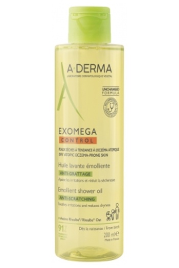 A-DERMA Exomega Control Emollient Cleansing Oil Anti-Scratching 200 ml