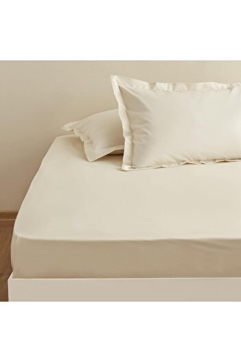 STOREMAX Sellbuyst Home Fitted Sheet Ecru 100X200+30 cm Trendy 266450