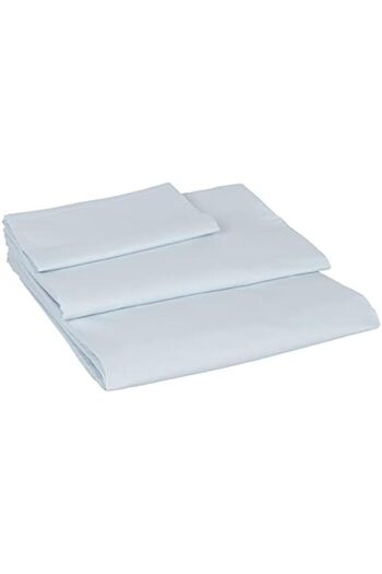 STOREMAX Sellbuyst Basic Ranforce Plain 100% Cotton Duvet Cover Set, Light Blue, Double Size Trendy 26645