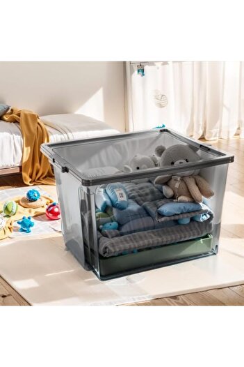 STOREMAX Sellbuyst Ohyama, 6Er-Set, Aufbewahrungsboxen, 30 L, Mit Deckel, Stapelbar, Garage, Schlafzimmer, Wo
