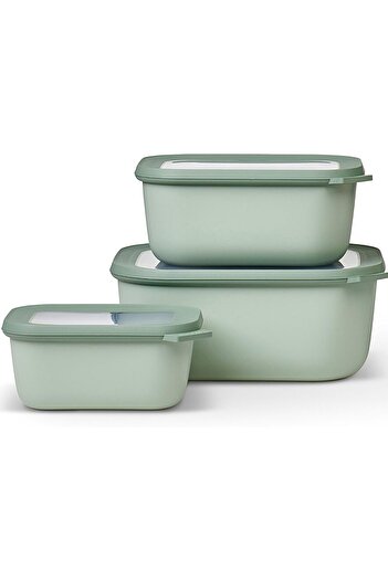 STOREMAX Snshop Multi-Bowl Cirqula Rectangular 3-Piece Set (750+1500+3000)- Nordic Sage 467437
