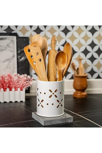 STOREMAX Sellbuyst Metal Daisy Cutlery Rack Metal Kitchen Organizer, Spoon Holder, Countertop Organizer