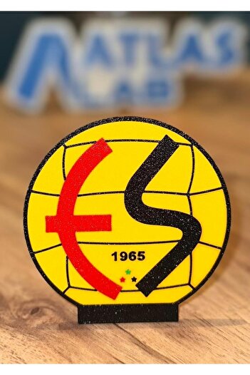 STOREMAX - Eskişehirspor 3D Print Logo – Desktop Decorative – Red Black Fan Gift Item 467437