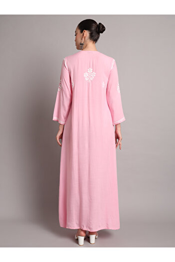 alaya Hand Embroidered Chikankari Rayon Jalabiya-AL4012