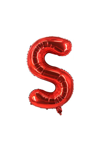 SDEPOT SDEPOT metallic foil balloon, letter S, red, 40 cm