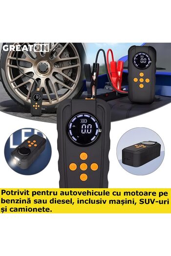 DAR 14.8V electric car pump with battery start function and LED display