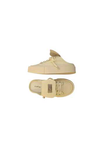 Lufian Davina Ecru Sneaker Slippers