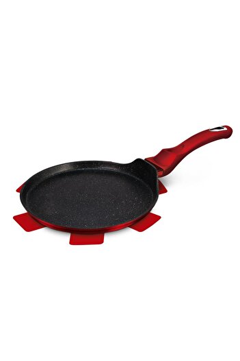 Berlinger Haus Pancake serpenyő, 28 cm - Turbó indukciós alapú, fémes bordó