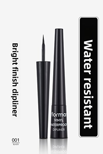 Flormar Waterproof Shiny Dipliner (BLACK) - Waterproof Dipliner - 001 Black -8690604536498