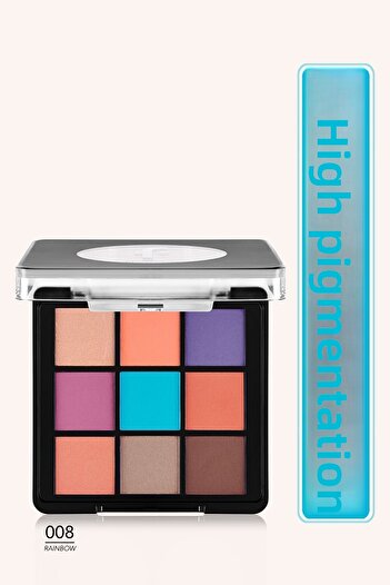 Flormar Matte & Shimmer Creamy Eyeshadow Palette - Eye Shadow Palette - 008 Rainbow
