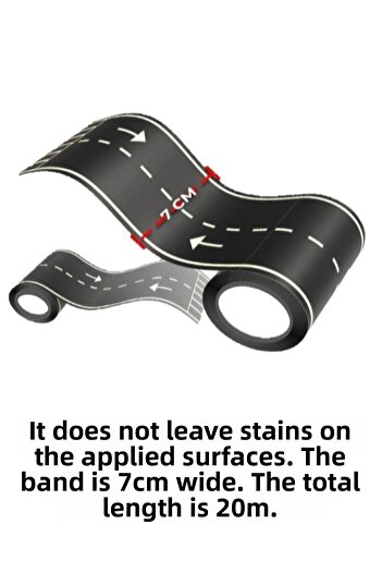 Bundera 20 Meters Autobant Road Tape - Educational and Fun Road Construction Tape Game Tape