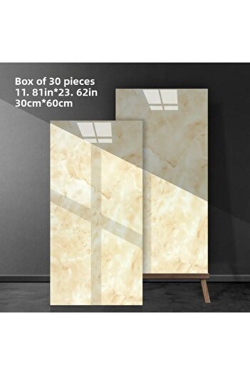 Larimar Yellow Marble Patterned Aluminum Plastic Wall Sticker