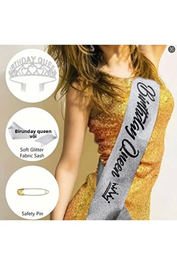 Store Birthday Queen Written Birthday Crown and Ear
