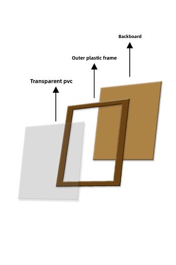 Tooall 21X30 Brown Blank Frame Set – 1-Piece, 2-Piece, 3-Piece, 6-Piece, 9-Piece Wall Decor Frame