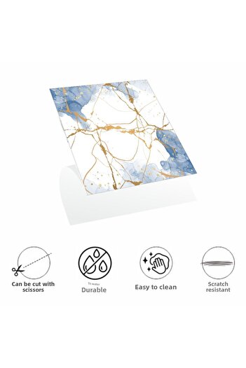 Larimar DecoHandy PVC Adhesive Floor Tile 30x30cm Pack of 4 - Blue Edition 0.36m2