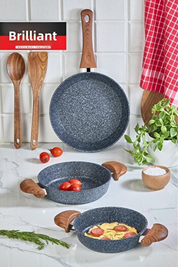 Brillant Alpha Bio Granite 3-Piece Pan Set – 18-20-26 cm