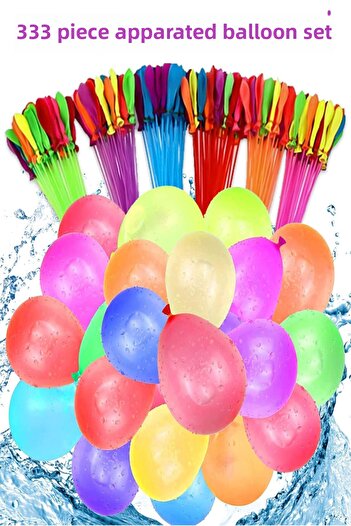 Hyd 333 Pieces Toy Water Balloon with Water Filling Apparatus Party Entertainment Outdoor Toy
