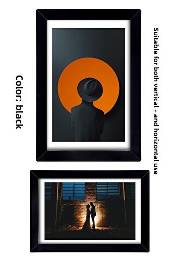 AS TİCARET 6 Pieces (A4) 21x30 Black Frame MDF - PVC A4 Certificate or Photo Frame