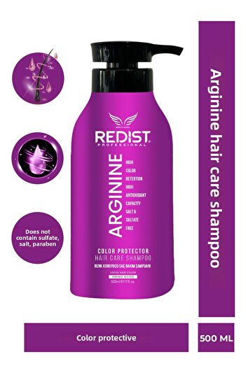 Redist Arginine Hair Care Shampoo – Strong and Nourishing Formula - Vegan (500 ml)