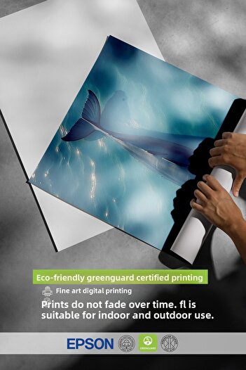 Postifull Frameless Wall Poster, Big Whale, Photo, Blue Color Poster, 2025 Summer Selection, No:109636