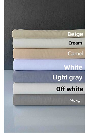 sarra Gardenia Plain Fabric - Off-White
