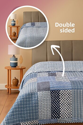 BELENAY HOME Briva Double Sided Multi-Purpose Double Bedspread 195 X 220 cm