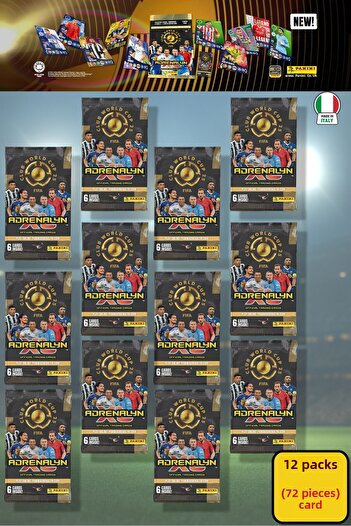 Panini Club World Cup 25 Footballer Cards - Pack of 12 (72 Cards)