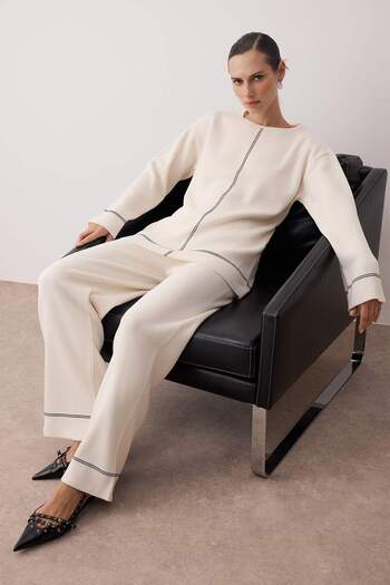 Trendyol Modest Ecru Stitch Detailed Knitwear Bottom-Top Set Tctaw26Us00001