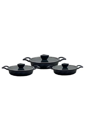 Amboss Vento 6 Piece Fireproof Non-Stick Titanium Coated Pan Set 18-20-22 cm