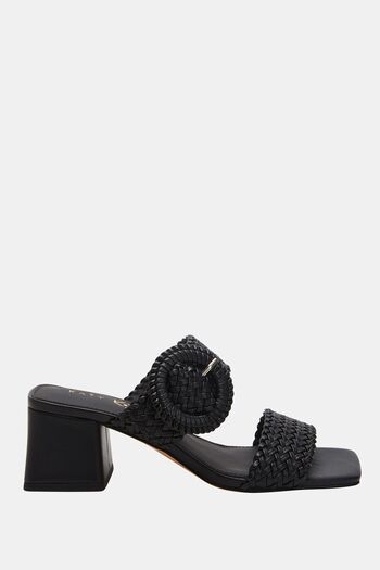 Katy Perry Gemm Woven Black Women's Heeled Slippers