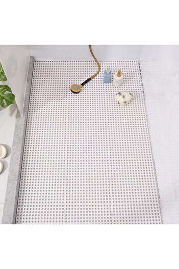 Generic سجادة حمام مضادة للانزلاق، بيضاء، 30×1×30 سم