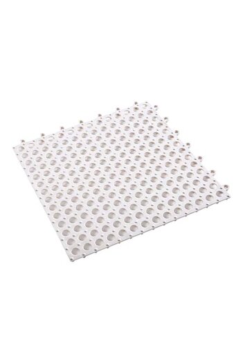 Generic سجادة حمام مضادة للانزلاق، بيضاء، 30×1×30 سم